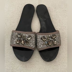 7.5W Zara Flats (Black & Silver)